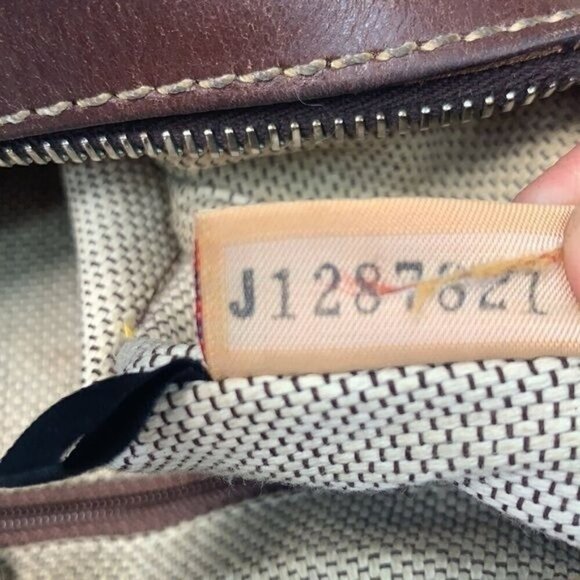 Dooney & Bourke Quilted East West Slouch Bag & Harness Strap-Khaki/Burnt Cedar - Picture 4 of 15